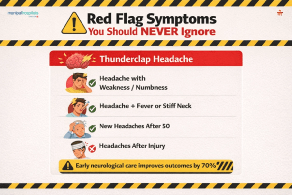 Headache warning signs and early neurological consultation for headache management